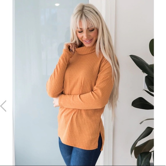 Mustard Turtleneck Sweater - Picture 4 of 6